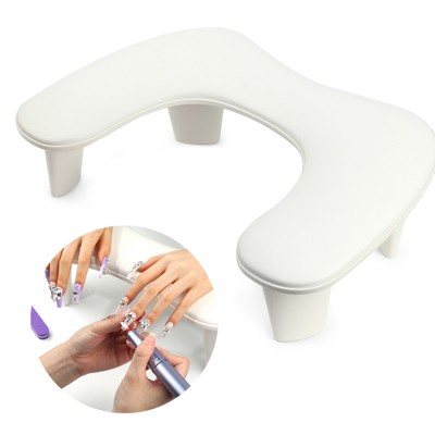 Saviland Salon-Pro Arm Rest: Ergo U-Shape Hand Pillow w/IPX4 Waterproof & Detachable Base.(Salon White)