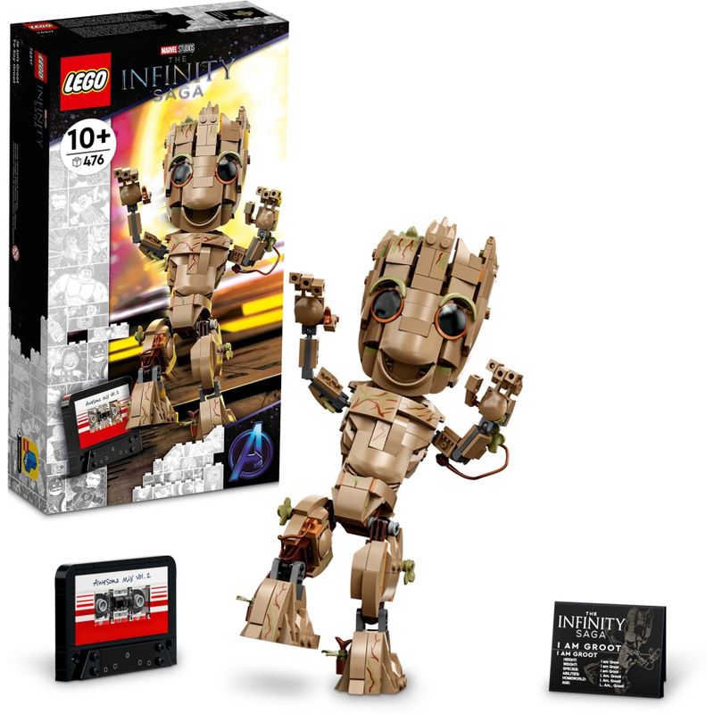 LEGO Marvel I am Groot Set, Baby Groot Buildable Toy 76217, 1 of 12