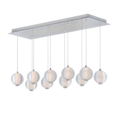 ET2 Lighting Rhythm 10 - Light Island Pendant Light in  Polished Chrome