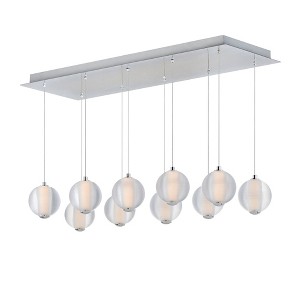 ET2 Lighting Rhythm 10 - Light Island Pendant Light in  Polished Chrome - 1 of 3