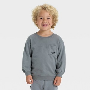 Toddler Boys' Washed French Terry Sweatshirt - Cat & Jack™ - 1 of 4