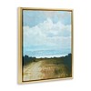 Stupell Industries Atmospheric Blue Clouds Over Rural Country Path Floating Frame Canvas Art, Gold, 17" x 21" - 2 of 4
