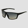 Men's Rubberized Plastic Wrap Sport Sunglasses with Gradient Lenses - All In Motion™ Black - 3 of 4