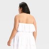 Women's Eyelet Tube Top - Universal Thread™ White - 2 of 3