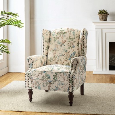 Theodor Armchair with Spindle Legs for Living Room and Bedroom Club Chair | ARTFUL LIVING DESIGN