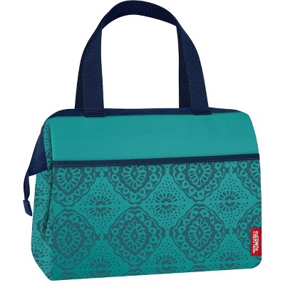 teal lunch tote