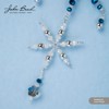 Crystal Lane DIY 7" Glass Beads Designer Holiday Christmas Bead Strand Blue Iceberg with White & Silver - 2 of 4