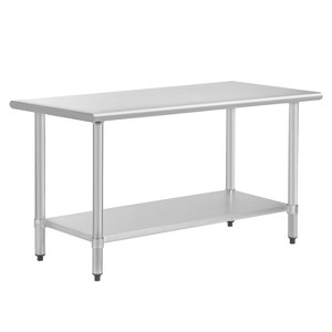 FDW 24/36/48/60in Stainless Steel Kitchen Work Table with  Adjustable Table Foot & Under Shelf Storage - 1 of 4