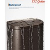 13 gal / 50 L Stainless Steel Kitchen Trash Can w/ Lid, Large Rustproof Garbage Can for Kitchen, Step-on Metal Trash Bin w/ Inner Bucket, Rear Handle - 3 of 4