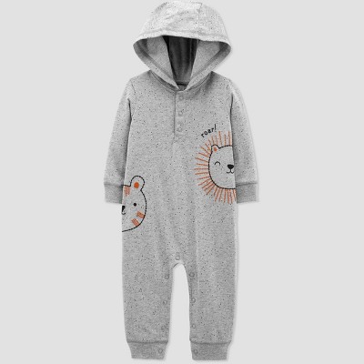 hooded romper baby boy