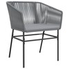 vidaXL Garden Chair Black PE rattan Standard UV-resistant materials - 4 of 4