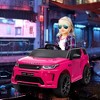 Qaba Land Rover Discovery Sport Licensed 12V Kids Ride on Car, Battery Powered Toy Car w/ Remote Control Soft Start, LED Lights, Music Horn, Pink - 3 of 4