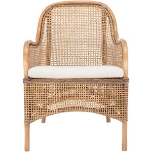 Charlie Rattan Accent Chair W/ Cushion - ACH6514 - Safavieh - 1 of 4