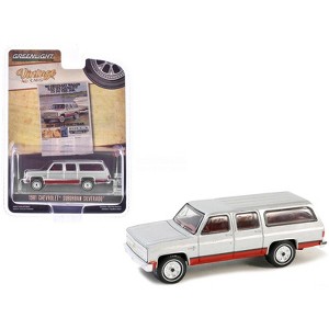 1981 Chevrolet Suburban Silver Metallic and Red "Vintage Ad Cars" Series 10 1/64 Diecast Model Car by Greenlight - 1 of 3