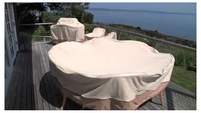 Classic Accessories Veranda Water-Resistant 46&#34; Patio Curved Sofa Sectional Cover, 2 of 11, play video