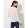 Allegra K Women's Casual Long Sleeve V Neck Lightweight Waffle Blouse - 4 of 4