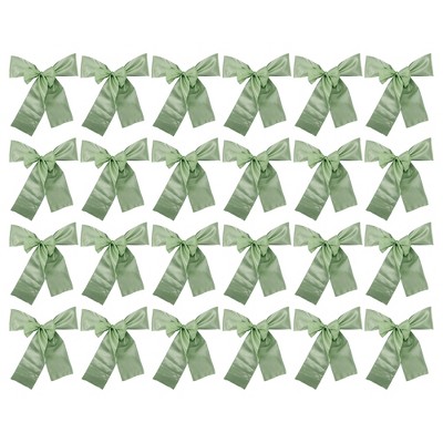 Unique Bargains Chair Sashes Self-Tie 108.27"x6.69" Green 20 Pcs