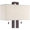 Possini Euro Design Gossard 30" Tall Large Industrial Modern End Table Lamps Set of 2 Pull Chain Brown Bronze Finish Metal Living Room Bedroom Bedside - 3 of 4