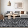 Vintage Rug Living Room Rug Floral Print Bedroom Rug Soft Non-Slip Low Pile Area Rug - 2 of 4