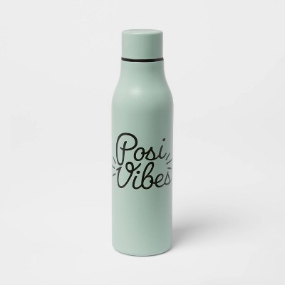 20oz Stainless Steel Vacuum Water Bottle Positive Vibes - Room Essentials™