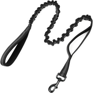 rabbitgoo Tactical Bungee Dog Leash with Shock Absorption, Padded Control Handles for Medium Large Dogs, 5.2FT, Black - 1 of 1