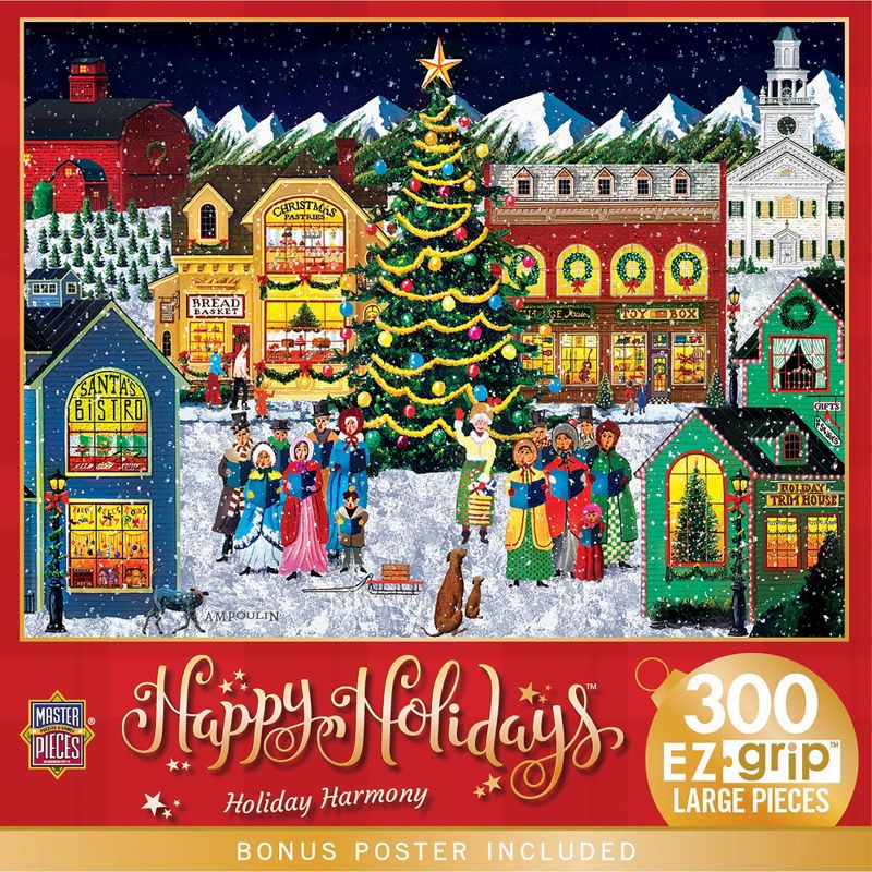 MasterPieces 300 Piece EZ Grip Christmas Jigsaw Puzzle - Holiday Harmony, 1 of 8