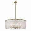 Glacier 10-Light Pendant - Modern Steel Fixture with Textured Glass Panels, Dimmable, 26.75" - 3 of 4