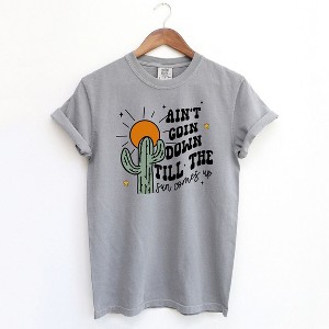 Simply Sage Market Women's Ain't Goin Down Cactus Short Sleeve Garment Dyed Tee - 1 of 2