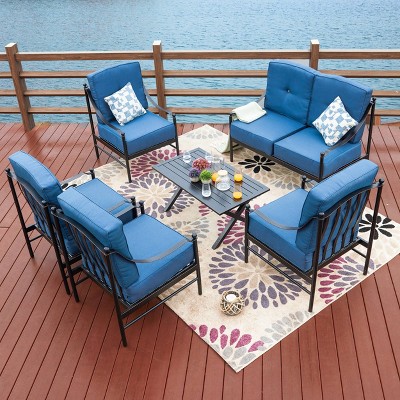 6pc Outdoor Patio Seating Set - Patio Festival