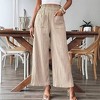 Clearlove Women Wide Leg Pants Elastic Waist Casual Loose Flowy Trousers with Pockets - 2 of 4