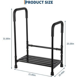 Step Stool with Dual Handle and Non-Skid Platform Duty 450 Lbs Capacity Height Adjustable Heavy Duty Steps Foot Stool - 1 of 4