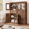 Tall Bathroom Storage Cabinet with 2 Barn Doors and 1 Drawer Adjustable Shelf, Freestanding Floor Pantry Cabinet for Kitchen, Living Room - 4 of 4