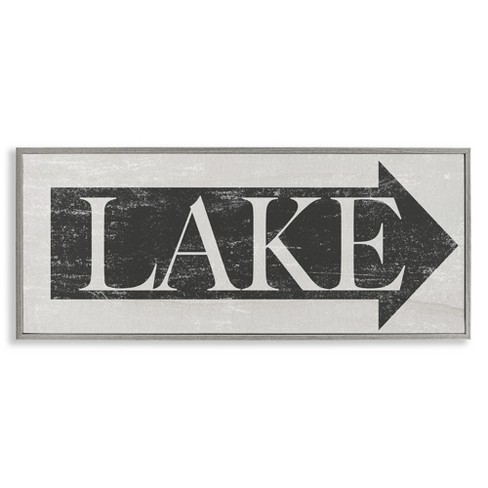 Stupell Industries Distressed Lake Arrow Sign, 24" x 10" - image 1 of 4