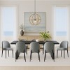 Set of 8 Modern Linen Upholstered Dining Chairs, Armless Padded Kitchen Side Chairs with Black Metal Legs for Dining Room or Kitchen - Panipeachy - 2 of 4