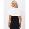 INSPIRE CHIC Women's Retro Winter Bridal Wedding Cropped Faux Fur Shawls - 3 of 4