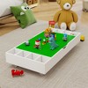 The 2 in 1 Rollaway Play Table and Toy Organizer Compatible with Lego Suitable for Storing Under Bed or Sofa-White (38" x 18.7" x 5.9") - 4 of 4