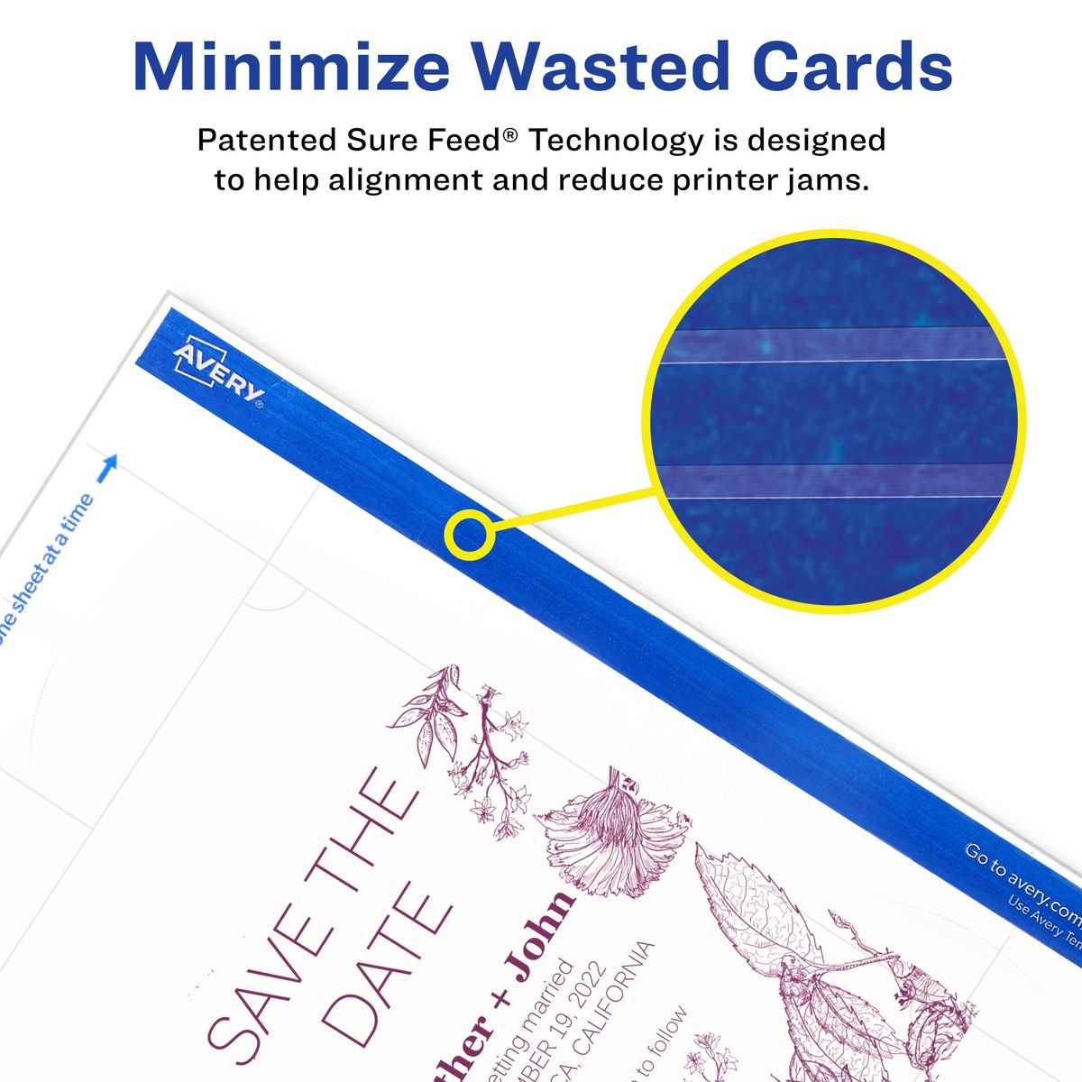 Avery Printable Matte White Corner Cards with Sure, 4.25" x 5.5" Rectangle Scalloped - thumbnail 3