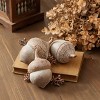 White Washed Etched Acorn (Set of 6) - 2 of 4