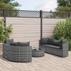 vidaXL Patio Sofa Set with Cushions Lounge Setting Outdoor Furniture Poly Rattan - Gray 6 Piece - 2 of 4