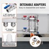 VEVOR 2-Branch Radiant Heat Manifold, 1/2" PEX Tubing Manifold, Stainless Steel PEX Manifold for Hydronic Radiant Floor Heating, Silver - 4 of 4