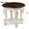 SEVOBAL Nesting End Tables Set of 3 Rustic Round Side Tables for Living Room as Plant Stands or Nightstands in Wood Finish, Beige, 25.39"*25.39"*9.84" - 3 of 4
