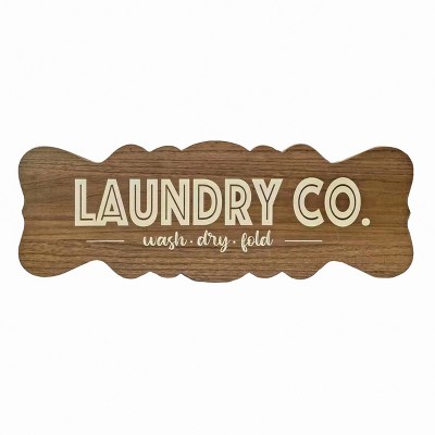 VIP Wood 31.5 in. Brown Laundry Co. Vintage Wall Decor