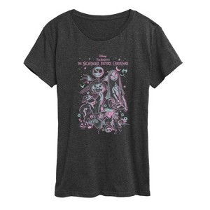Women's - Disney - Nightmare Flowers Short Sleeve Graphic T-Shirt - 1 of 4