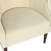 PAGED Contemporary Accent Chair with Button Tufting, Upholstered Reading Chair with Tapered Birch Wood Legs for Living Room, Bedroom - 3 of 4
