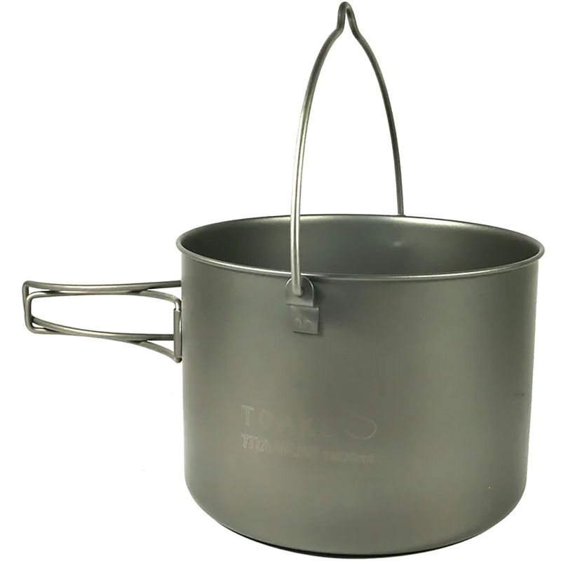 TOAKS 1600ml Ultralight Titanium Camping Cook Pot with Foldable Handles and Lid, 2 of 5