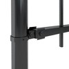 vidaXL Garden Fence with Spear Top Steel 141.3"x59.1" Black - 4 of 4
