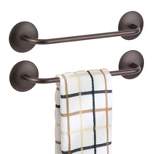 mDesign Small Hand Towel Storage Bar, Strong Self Adhesive, 2 Pack