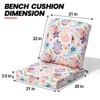 Patio Chair Cushions Waterproof for Outdoor Furniture with Removable Cover Deep Seat & Back Cushion Cashew flower - 2 of 4