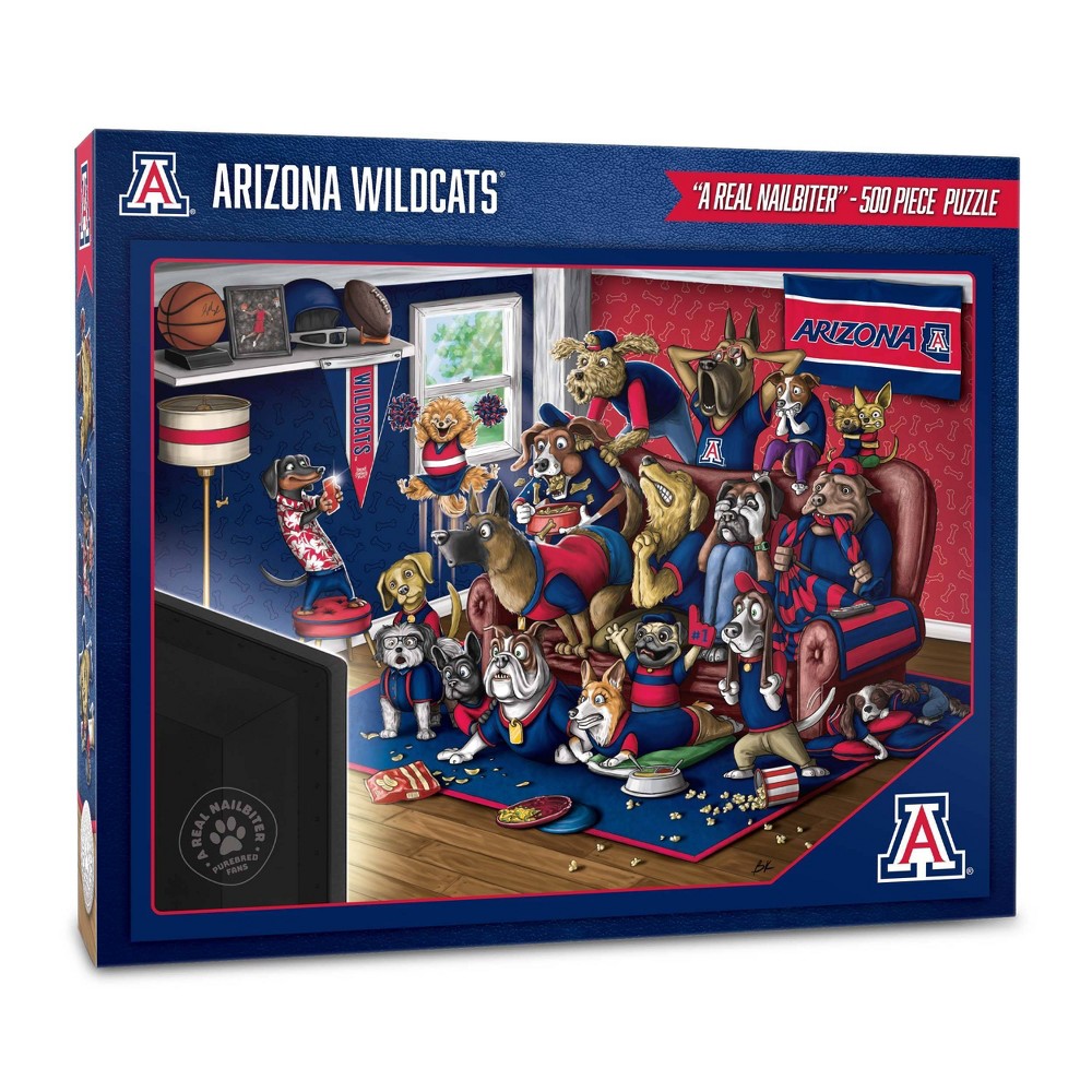 Photos - Jigsaw Puzzle / Mosaic NCAA Arizona Wildcats Purebred Fans 'A Real Nailbiter' Puzzle - 500pc