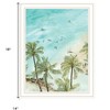 HomeRoots SURFING FROM AFAR White Framed Print Wall Art - 3 of 4